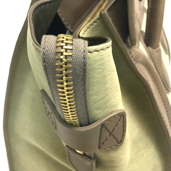 CELINE 165213 Mini Shopper Bag Tote Bag Hand Bag Beige BrownBased - Picture 6 of 9